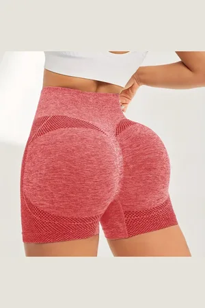 Merkloos Sportbroek dames - Shapewear broekje - Kort - Fitnesskleding - Yoga Kleding Dames - Ademend & Flatterend - Hoge Taille Gymshorts - Hardloopbroek - - Maat: S/M - Kleding voor Hardlopen en Fitness