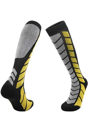 Merkloos Skisokken voor heren | Zweetafvoerende, ademende, antislip sokken | Antislip sokken voor dames | Warme hardloopsokken | Geschikt voor ski??n en sporten | L (geschikt voor schoenmaat 39-44)