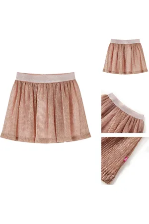 vidaXL Kinderrokje - Kinderrokjes - Kinderkleding - Kinderkled - Kinderrokje met glitters 140 zachtroze