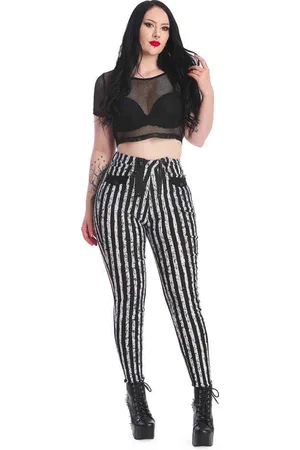 Banned Retro Spooky Nightwalks Broek rechte pijpen - 2XL - /Wit