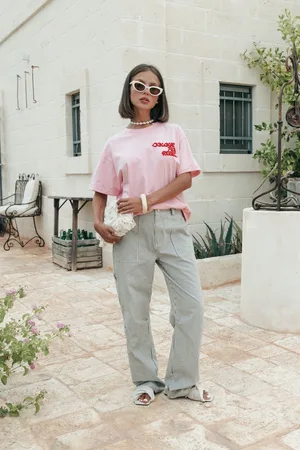 Colourful rebel Puff Logo Loosefit Tee - Dames - T-shirts - XL