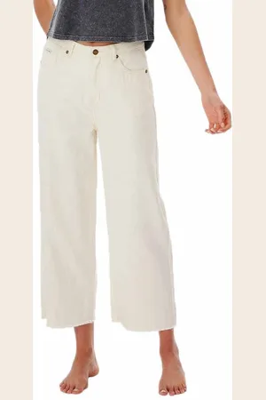 Rip Curl Sparrows Crop Wide Leg Jeans Met Hoge Taille 30 Vrouw
