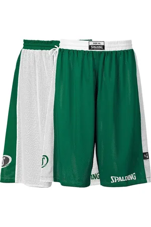 Spalding Essential Reversible Short Kinderen - Wit / Groen | Maat: 152