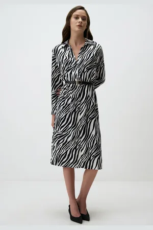 Jimmy Key Zebraprint Met Riem Blousejurk