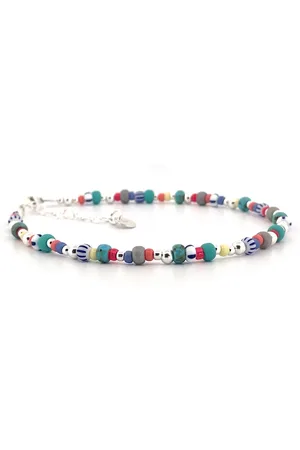 Heaven Eleven Dames - enkelbandjes - 925 - color - 4-6mm - verlengstukje 23cm + 4cm