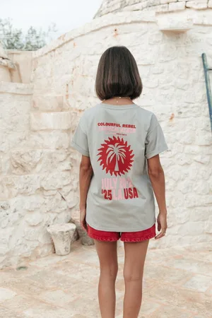 Colourful rebel Tropical Beach Tour Boxy Tee - Dames - T-shirts - L