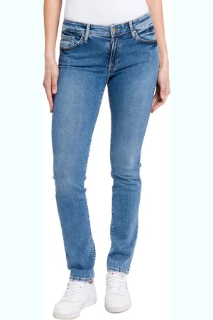Cross Jeans Dames Jeans Broeken ANYA slim Fit Blauw 30W / 34L Volwassenen