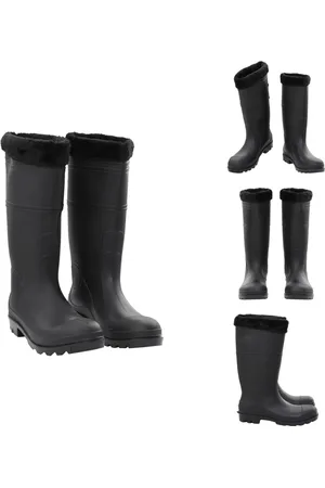 vidaXL Regenlaars - Regenlaarzen - Laars - Regen Laars - Regenlaarzen met verwijderbare sokken maat 46 PVC