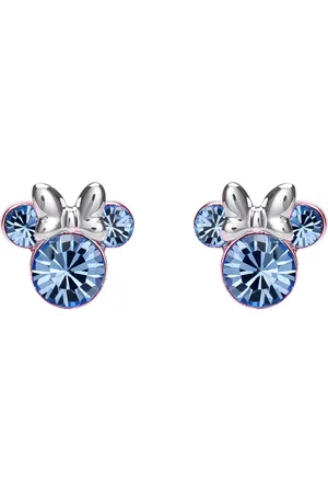 Gresham Disney Minnie Silver Plated December Birthstone Stud Earrings