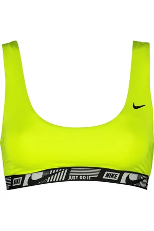 Nike Swim Logo Tape Scoop Neck Bikini Top Women, Maat XS