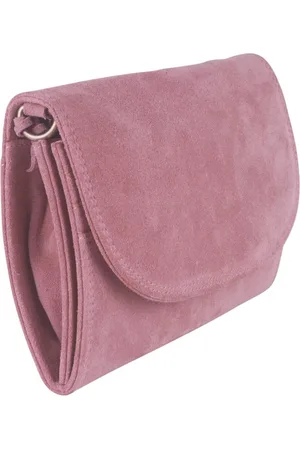 Bag2Bag Amalfi suede clutch-schoudertas sepia