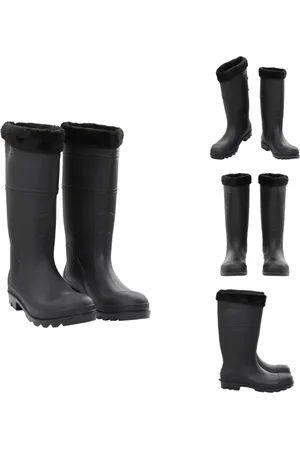 vidaXL Regenlaars - Regenlaarzen - Laars - Regen Laars - Regenlaarzen met verwijderbare sokken maat 45 PVC