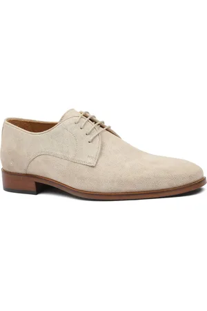 Melik Schoen Perla Suede Beige - Maat 44 - Heren - Nette schoen