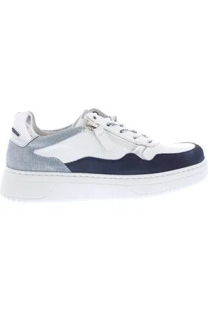 Gabor Dames Sneakers 66.408.56 Weiss/jeans/silber - Maat 5½
