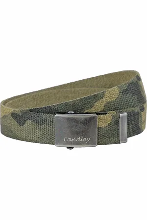 Landley Unisex Canvas Riem met Metalen Schuifgesp - Stretch - Koppelriem - Dames / Heren - - Lengte totaal 100 cm / Riemmaat 85