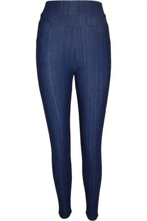Merkloos Dames legging met hoog taille in jeans look XL/XXL 40-42