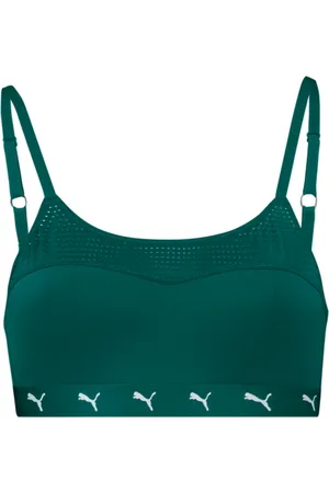 PUMA Sport Bh Dames - Padded Sport Top - Medium Support - Varsity Green - Maat XS
