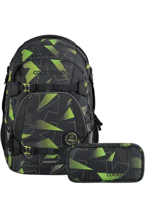 Coocazoo Schoolrugzakset MATE Lime Flash 2-delig, incl. etui