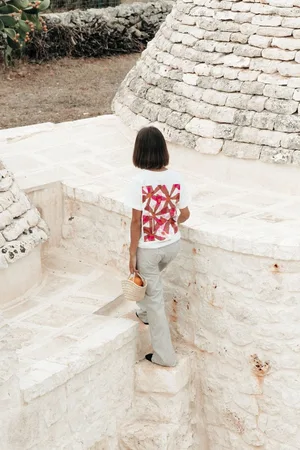Colourful rebel Flower Square Boxy Tee - Dames - T-shirts