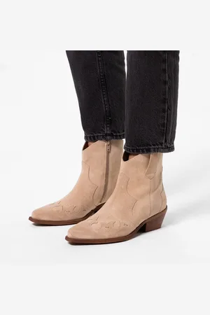 Manfield Dames - su??de cowboy laarzen - Maat 40