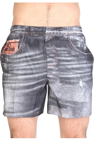 Roberto Cavalli Strandshort Met Print En Elastische Tailleband