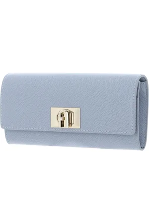 Furla Leren Portemonnee 1927 Continental Wallet Lichtblauw