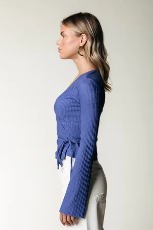 Colourful rebel Winona Structure Wrap Top Tops & T-shirts Dames - Shirt - - Maat XXL