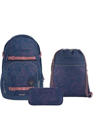 Coocazoo Schoolrugzakset PORTER Sweet Rose, etui + sporttas