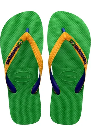 Havaianas BRASIL LOGO KIDS Leaf green marine blue-29-30