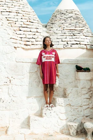 Colourful rebel Taylie Striped Football Tee Dress SS - Dames - Jurken