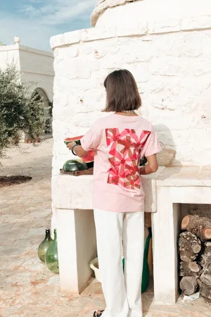 Colourful rebel Flower Square Boxy Tee - Dames - T-shirts