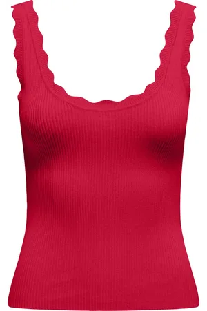 JDY Jacqueline de Yong Top nanna S/l Scallop Edge Top Knt N 15290585 Ski Patrol Dames Maat - S