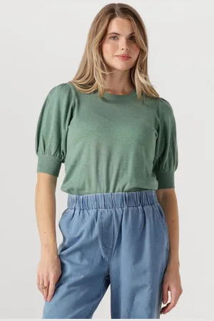 Minus Liva Knit Tee Truien & vesten Dames - Sweater - Hoodie - Vest- - Maat L