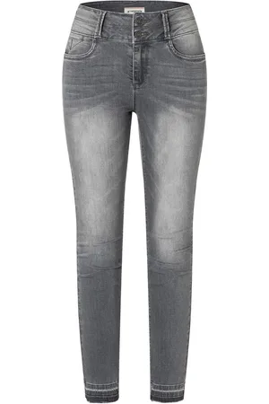 Timezone Dames Jeans Broeken Enya slim Fit Grijs W 29 Volwassenen
