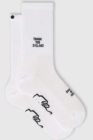 FINGERSCROSSED Sokken Classic Iconic Thank You Cycling White