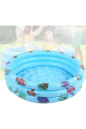 Merkloos Content in HTML Small Pump Pool for Kids - Indoor/Outdoor Toddler Pool (90cm)