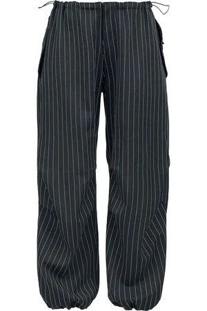 Banned Retro Raven Pinstripe Broek rechte pijpen - XL