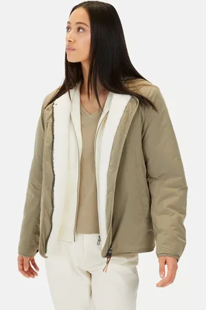 Camel Active Omkeerbaar jack gemaakt van gerecycled polyester - Maat womenswear-42 - Salie Groen