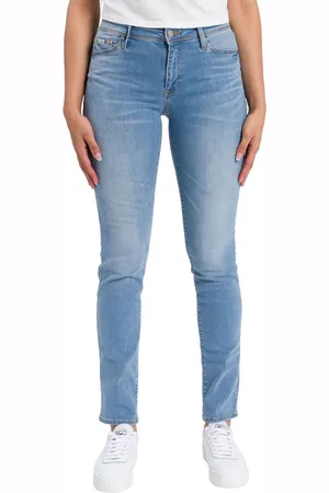 Cross Jeans Dames Jeans Broeken ANYA slim Fit Blauw 33W / 34L Volwassenen