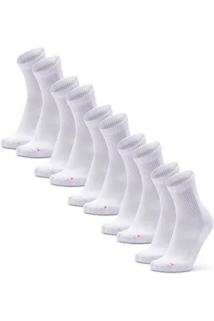 DANISH ENDURANCE Korte Sport Sokken - Lichte Compressie - Anti Blaren - 5-paar - Wit - Maat 35-38