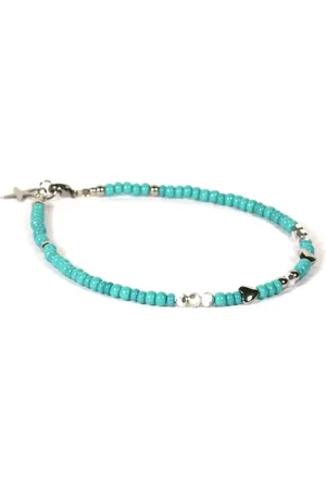 Heaven Eleven Dames - Enkelbandjes - turkoois - 4mm dikte - 25cm