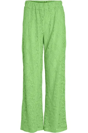 VILA Broek Vibegena Hw Wide Pants 14085048 Summer Green Dames Maat - L