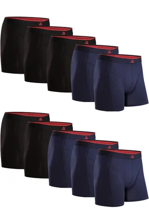 DANISH ENDURANCE Boxershorts Bamboe Viscose Heren Ondergoed - ultiem draagcomfort - 10 pack - Zwart en Marineblauw - Maat XL