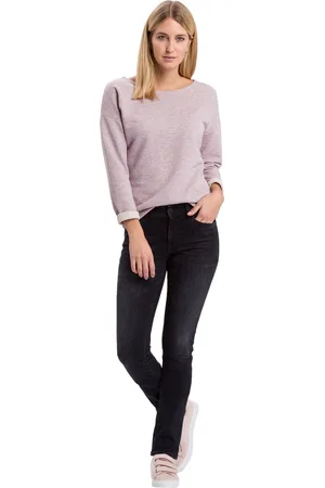 Cross Jeans Dames Jeans Broeken Anya slim Fit Zwart 29W / 36L Volwassenen