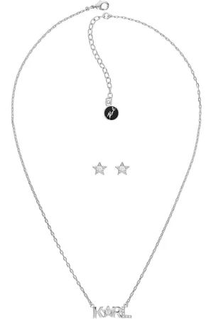 Karl Lagerfeld Karl Star Box set necklace & Earrings Silver Swarovski - Dames - Ketting - Oorbellen - 5512307 - - Swarovski