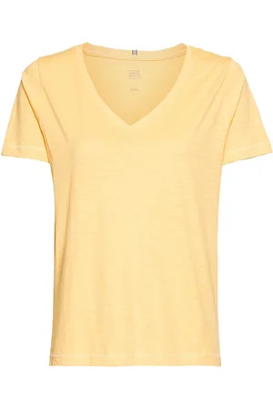 Camel Active T-shirt met V-hals van puur katoen - Maat womenswear-L