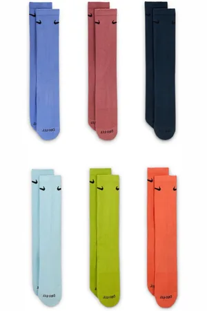 Nike Everyday Plus Cushioned Training Crew Sokken (6 Pack) - Sokken - Meerkleurig - Neon - Maat 42 - 46