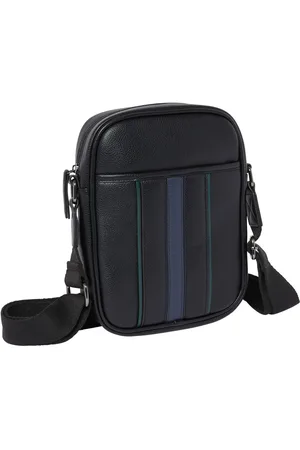 Ted Baker Schoudertas Keiigan Stripe Flight Bag Zwart