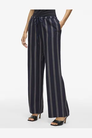 VILA Broek Viprisilla Print Rw Pants 14105082 Navy Blazer/feather Gr Dames Maat - W36