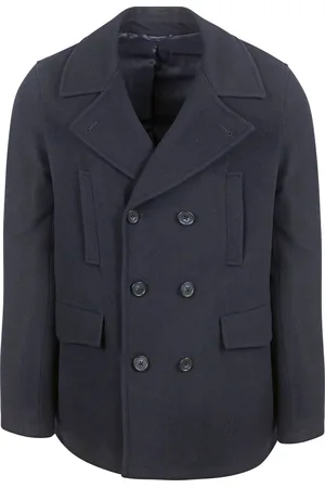 Suitable Caban Coat Wol Navy - Maat 56 - Heren - Mantels